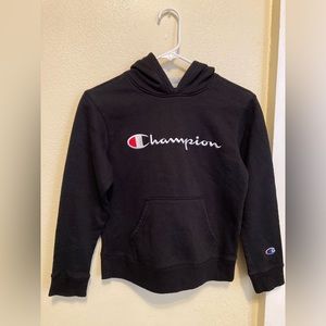 Champion kids black hoodie size M.